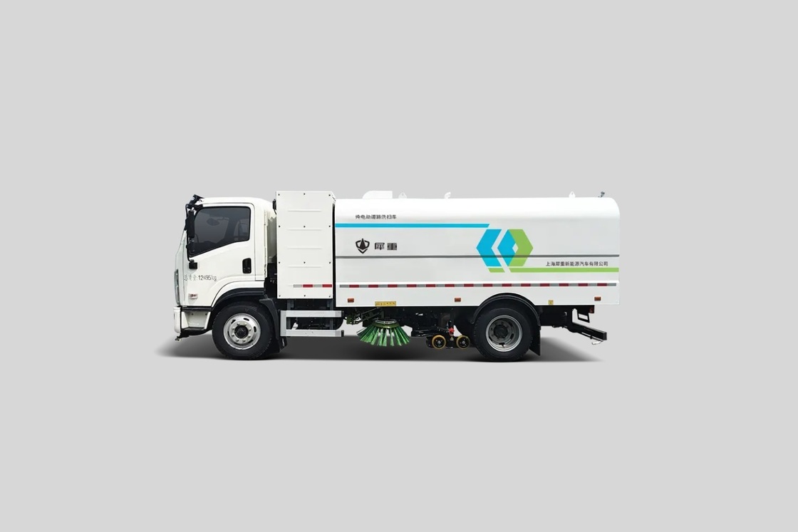 Οχήματα Υγιεινής 12 T Ηλεκτρικό Σάρωθρο Φορτηγό Μηχάνημα Σάρωσης Δρόμων.